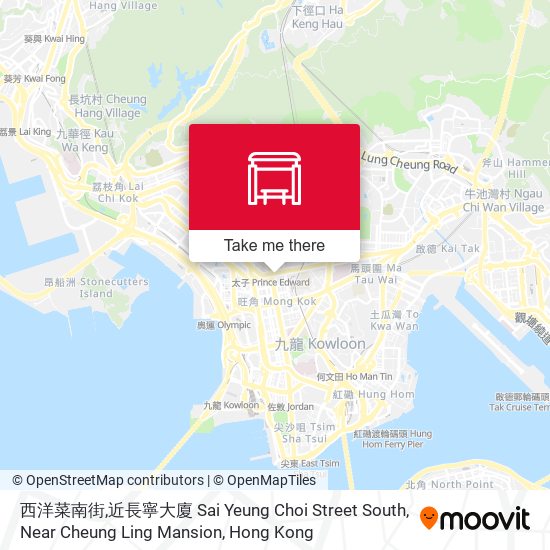 西洋菜南街,近長寧大廈 Sai Yeung Choi Street South, Near Cheung Ling Mansion map