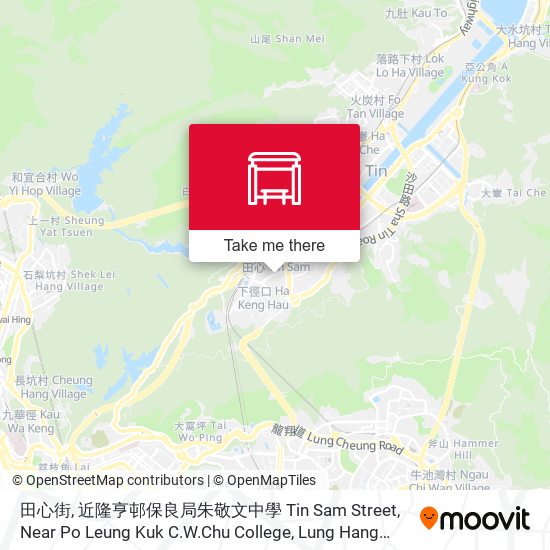 田心街, 近隆亨邨保良局朱敬文中學 Tin Sam Street, Near Po Leung Kuk C.W.Chu College, Lung Hang Estate map