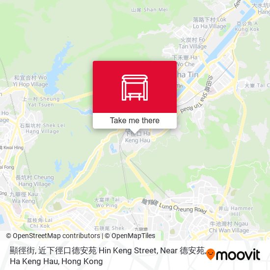 顯徑街, 近下徑口德安苑 Hin Keng Street, Near 德安苑, Ha Keng Hau map