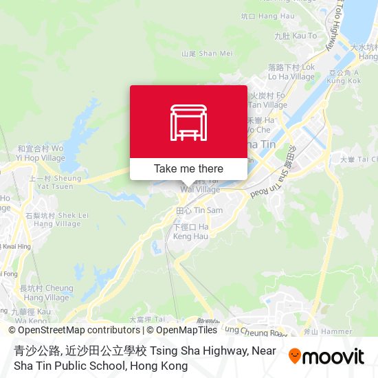 青沙公路, 近沙田公立學校 Tsing Sha Highway, Near Sha Tin Public School map