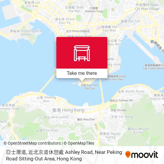 亞士厘道, 近北京道休憩處 Ashley Road, Near Peking Road Sitting-Out Area地圖