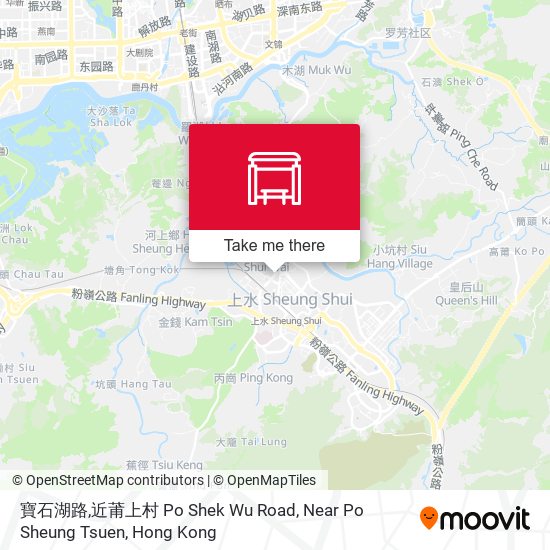 寶石湖路,近莆上村 Po Shek Wu Road, Near Po Sheung Tsuen map