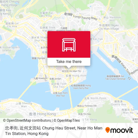 忠孝街, 近何文田站 Chung Hau Street, Near Ho Man Tin Station地圖