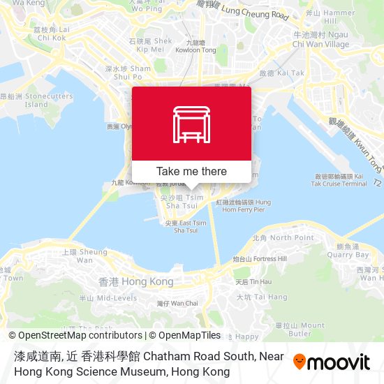 漆咸道南, 近 香港科學館 Chatham Road South, Near Hong Kong Science Museum map
