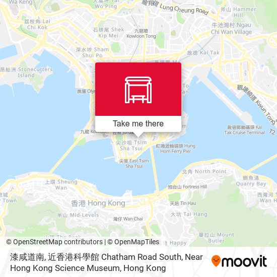 漆咸道南, 近 香港科學館 Chatham Road South, Near Hong Kong Science Museum map