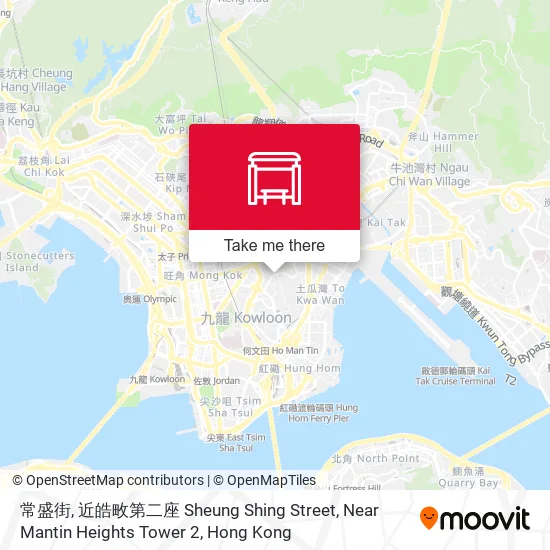 常盛街, 近皓畋第二座 Sheung Shing Street, Near Mantin Heights Tower 2 map
