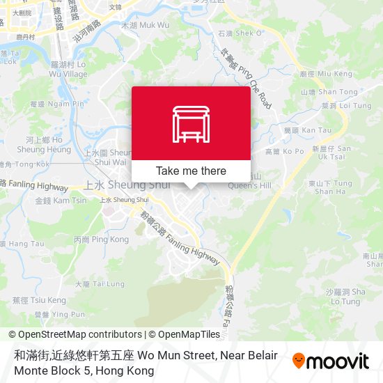 和滿街,近綠悠軒第五座 Wo Mun Street, Near Belair Monte Block 5地圖