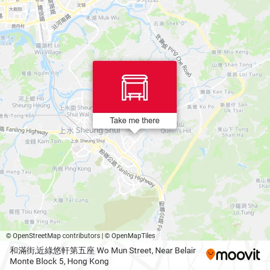 和滿街,近綠悠軒第五座 Wo Mun Street, Near Belair Monte Block 5地圖
