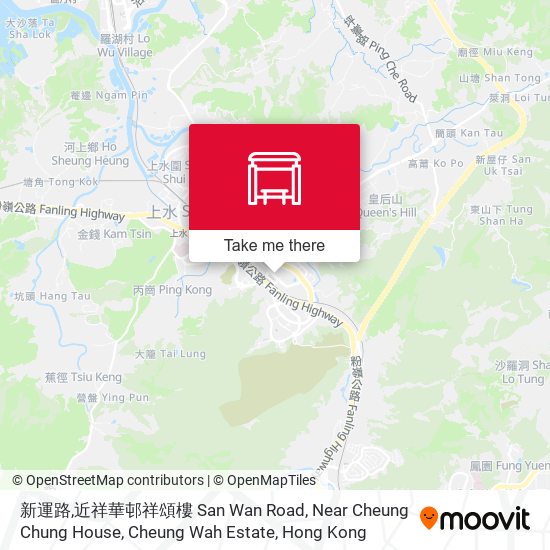 新運路,近祥華邨祥頌樓 San Wan Road, Near Cheung Chung House, Cheung Wah Estate map