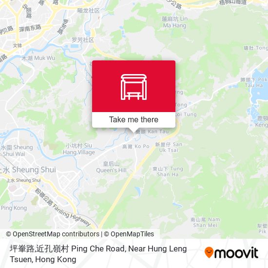 坪輋路,近孔嶺村 Ping Che Road, Near Hung Leng Tsuen map