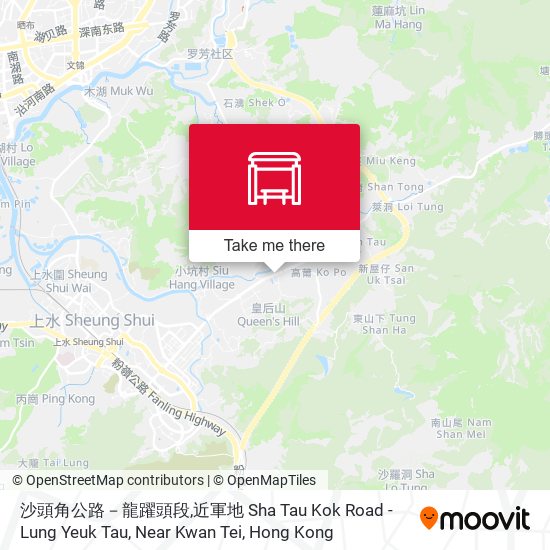 沙頭角公路－龍躍頭段,近軍地 Sha Tau Kok Road - Lung Yeuk Tau, Near Kwan Tei map