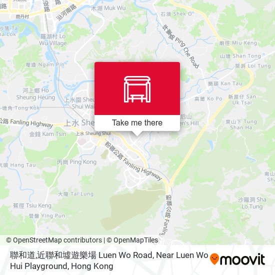 聯和道,近聯和墟遊樂場 Luen Wo Road, Near Luen Wo Hui Playground map