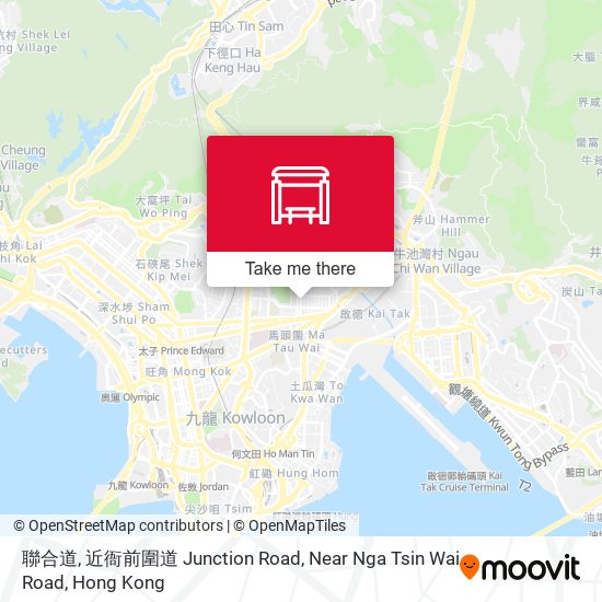 聯合道,  近衙前圍道 Junction Road, Near Nga Tsin Wai Road map