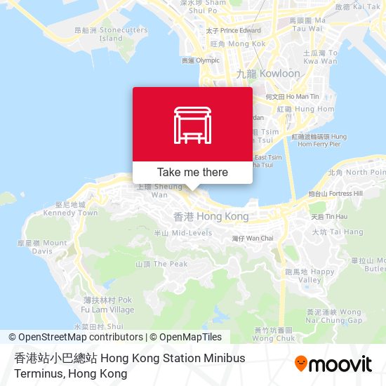香港站小巴總站 Hong Kong Station Minibus Terminus map