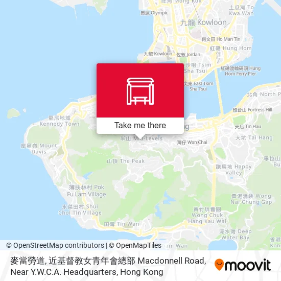 麥當勞道, 近基督教女青年會總部 Macdonnell Road, Near Y.W.C.A. Headquarters地圖