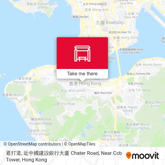 遮打道, 近中國建設銀行大廈 Chater Road, Near Ccb Tower map