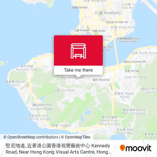 堅尼地道, 近香港公園香港視覺藝術中心 Kennedy Road, Near Hong Kong Visual Arts Centre, Hong Kong Park map