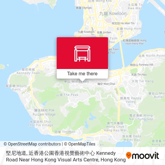 堅尼地道, 近香港公園香港視覺藝術中心 Kennedy Road Near Hong Kong Visual Arts Centre地圖