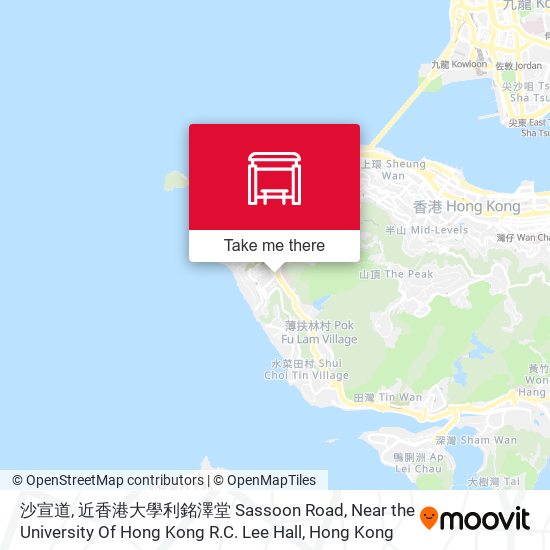 沙宣道, 近香港大學利銘澤堂 Sassoon Road, Near the University Of Hong Kong R.C. Lee Hall map