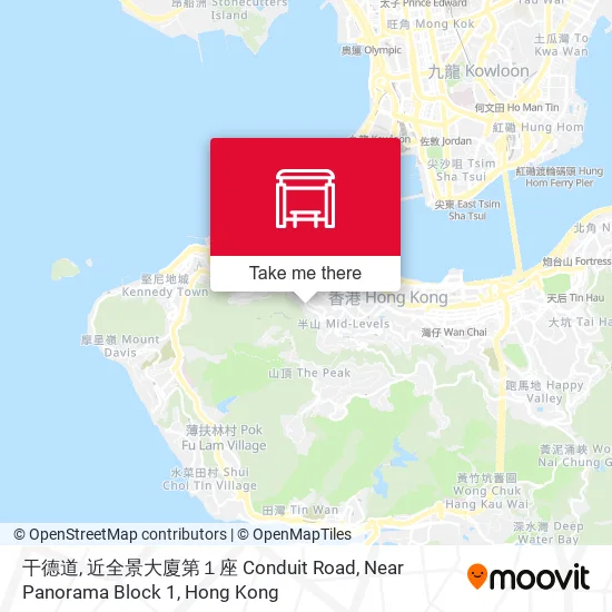 干德道, 近全景大廈第１座 Conduit Road, Near Panorama Block 1地圖