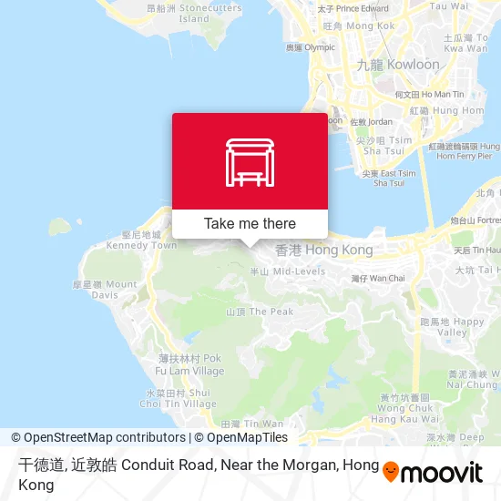 干德道, 近敦皓 Conduit Road, Near the Morgan map