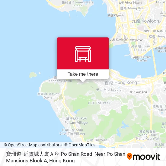 寶珊道, 近寶城大廈Ａ座 Po Shan Road, Near Po Shan Mansions Block A map