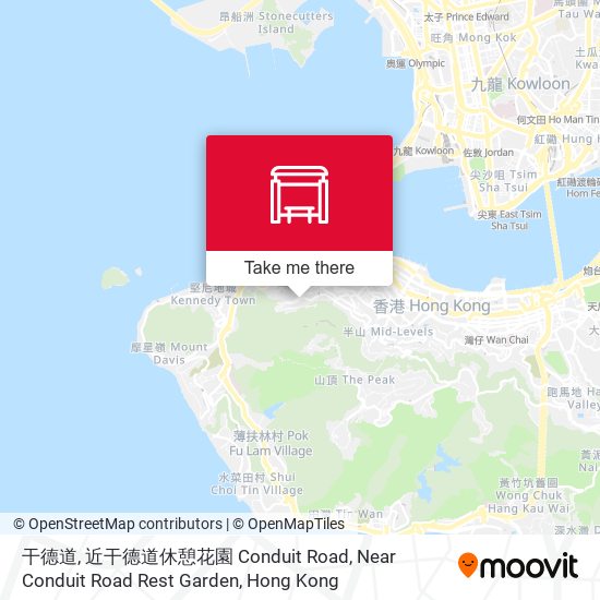 干德道, 近干德道休憩花園 Conduit Road, Near Conduit Road Rest Garden map