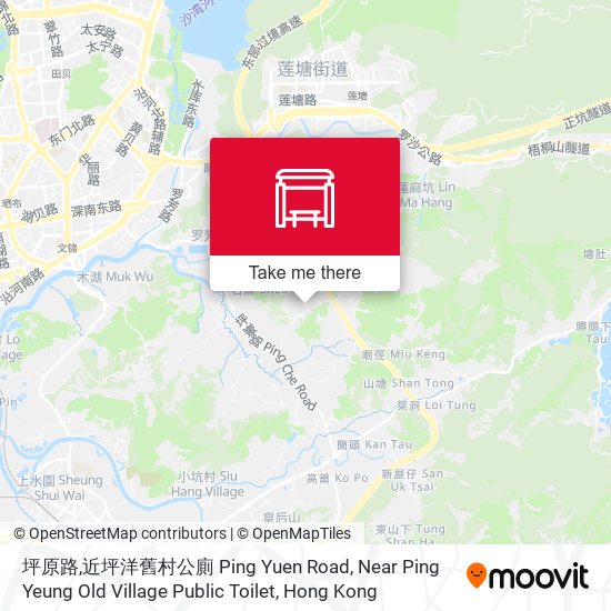坪原路,近坪洋舊村公廁 Ping Yuen Road, Near Ping Yeung Old Village Public Toilet map
