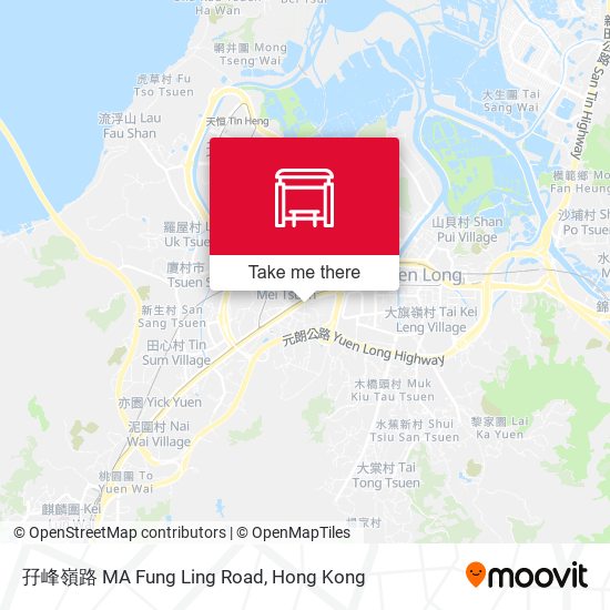 孖峰嶺路	 MA Fung Ling Road map