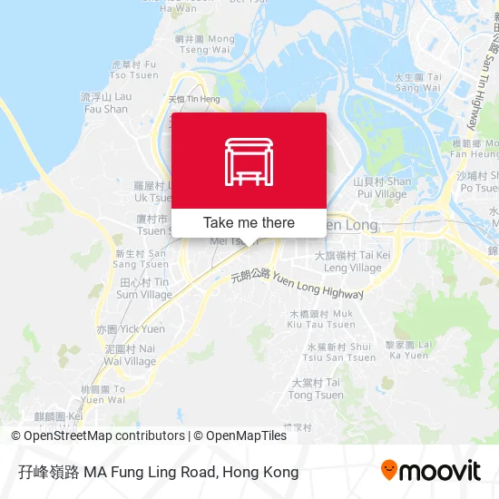 孖峰嶺路	 MA Fung Ling Road map