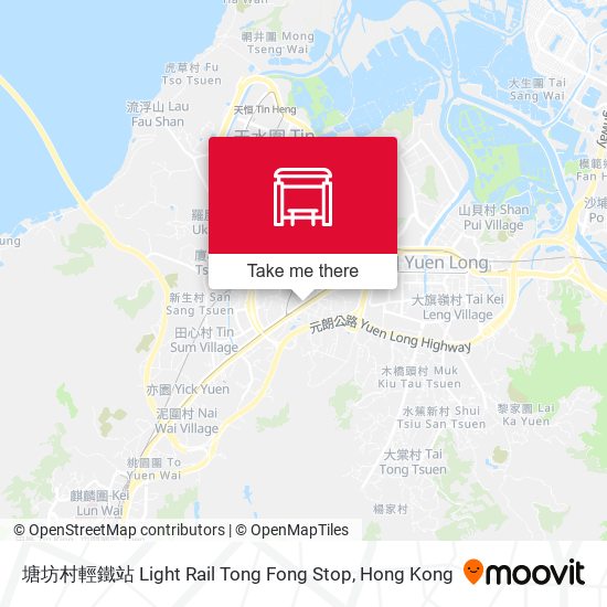 塘坊村輕鐵站 Light Rail Tong Fong Stop map