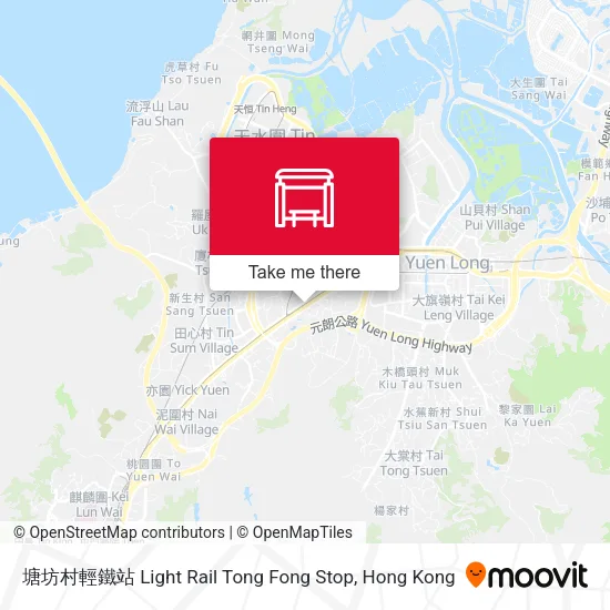 塘坊村輕鐵站 Light Rail Tong Fong Stop map