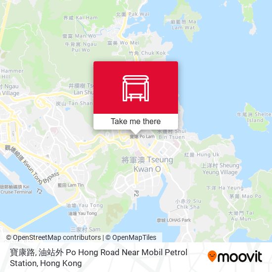 寶康路, 油站外 Po Hong Road Near Mobil Petrol Station map