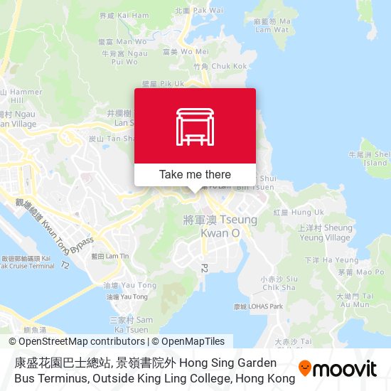 康盛花園巴士總站, 景嶺書院外 Hong Sing Garden Bus Terminus, Outside King Ling College map