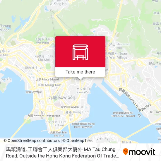 馬頭涌道, 工聯會工人俱樂部大廈外 MA Tau Chung Road, Outside the Hong Kong Federation Of Trade Unions Worker's Club map