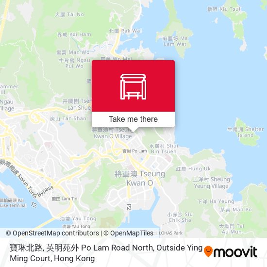 寶琳北路, 英明苑外 Po Lam Road North, Outside Ying Ming Court map
