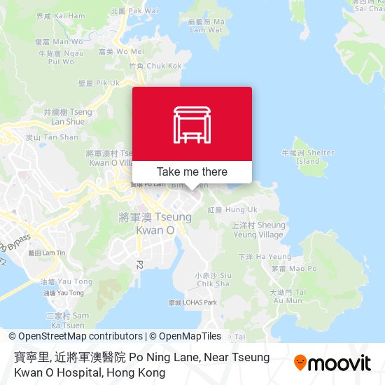 寶寧里, 近將軍澳醫院 Po Ning Lane, Near Tseung Kwan O Hospital map