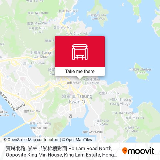 寶琳北路, 景林邨景棉樓對面 Po Lam Road North, Opposite King Min House, King Lam Estate map