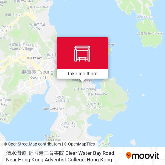 清水灣道, 近香港三育書院 Clear Water Bay Road, Near Hong Kong Adventist College map