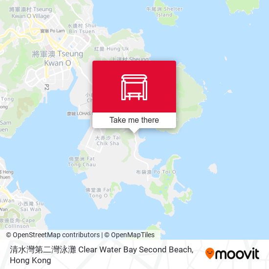 清水灣第二灣泳灘 Clear Water Bay Second Beach map