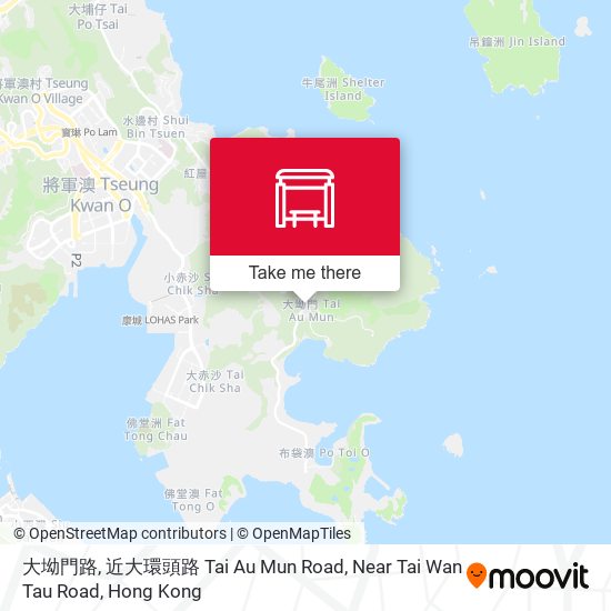 大坳門路, 近大環頭路 Tai Au Mun Road, Near Tai Wan Tau Road map