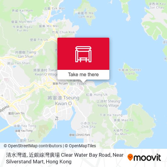 清水灣道, 近銀線灣廣場 Clear Water Bay Road, Near Silverstand Mart map