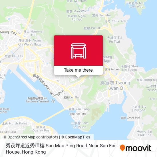 秀茂坪道近秀暉樓 Sau Mau Ping Road Near Sau Fai House map