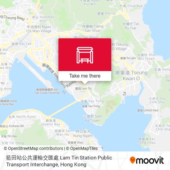 藍田站公共運輸交匯處 Lam Tin Station Public Transport Interchange map