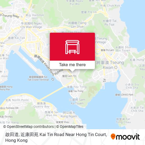 啟田道, 近康田苑 Kai Tin Road Near Hong Tin Court map