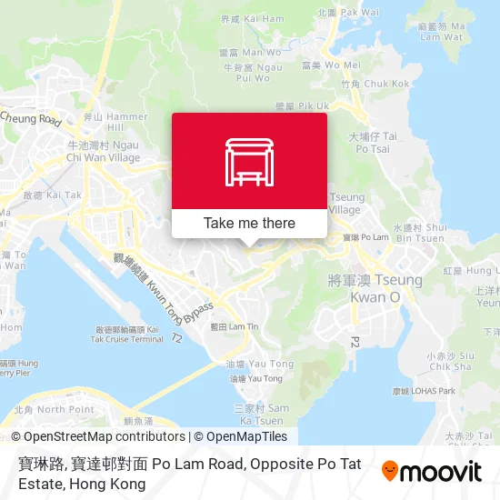 寶琳路, 寶達邨對面 Po Lam Road, Opposite Po Tat Estate map