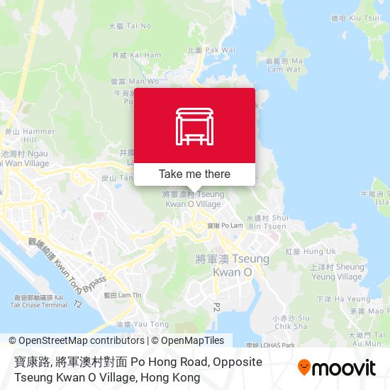 寶康路, 將軍澳村對面 Po Hong Road, Opposite Tseung Kwan O Village map