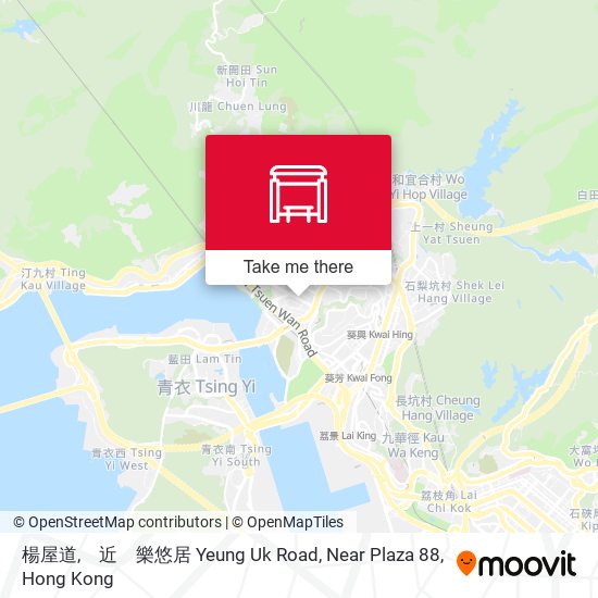 楊屋道,　近　樂悠居 Yeung Uk Road, Near Plaza 88 map