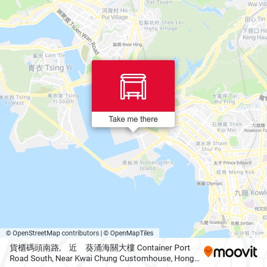 貨櫃碼頭南路,　近　葵涌海關大樓 Container Port Road South, Near Kwai Chung Customhouse map