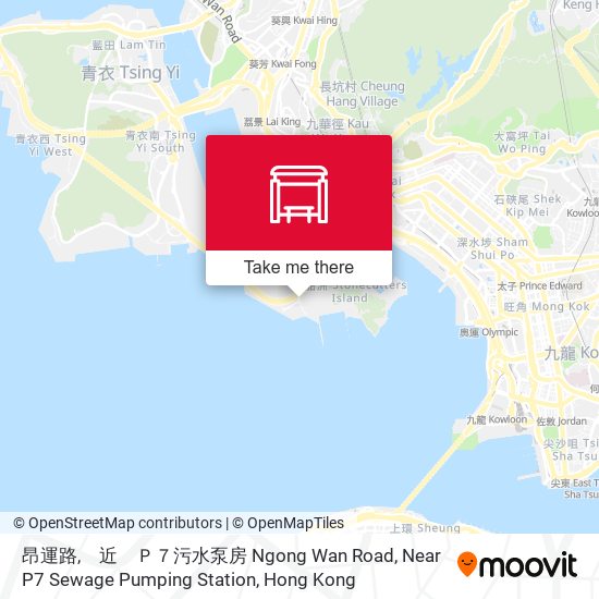 昂運路,　近　Ｐ７污水泵房 Ngong Wan Road, Near P7 Sewage Pumping Station map